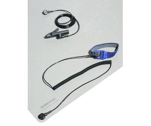 BERNSTEIN Tools for Electronics 9-361 Ensemble avec tapis antistatique (ESD) gris-platine (L x l) 900 mm x 610 mm câble de terre
