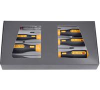 Bernstein Tools for Electronics EUROline-Power pour latelier Jeu de tournevis 6 pièces vis à fente, vis Pozidriv