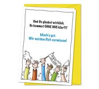 bernsteinfee-CARDS Carte de départ de collègues ou d'amis à la retraite, au retraite, déménagement, à l'étranger, changement d'entreprise - Carte de vœux XXL avec enveloppe