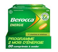 Berocca® Énergie Multivitamines Vitamine C Magnésium Zinc 2x40 Comprimés