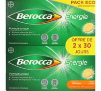 Berocca® Energie Orange Multivitamines et Minéraux aide à réduire la fatigue Comprimés Effervescents 60 pc(s)
