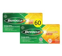 Berocca® Immunité Flash - Soutient le système immunitaire - Formule concentrée - Vitamines & minéraux - Vitamine C, D - Zinc -Sélénium - Fer - Complément alimentaire - 2X30 cp effervescents