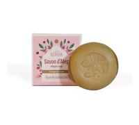 Beroïa - Savon visage et corps à la rose, aux huiles d'olive et de baies de laurier - Certifié Bio - Format rond 100g