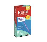 Berol Colour Broad Feutres de Coloriage Pointe Large - Assortiment de Couleurs (Lot de 12)