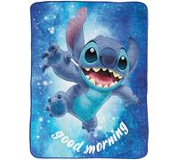BERONAGE Disney Lilo & Stitch Out of the World Couverture 100 % polyester en flanelle polaire moelleuse pour enfants et adultes Motif dessin animé 150 x 200 cm