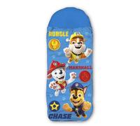 BERONAGE Paw Patrol Sac de couchage pour enfants - Bleu, 140 cm + 30 cm (capuche) x 70 cm, idéal pour extérieur/intérieur, Rubble, Marshall, Chase, Mummy Sac de couchage pour camping, filles et