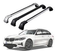 BEROZA Voiture Barres De Toit, pour BMW 3 Series G21 Estate 2020 2021- Barre De Galerie De Toit Railing Porte-Bagages de Voiture Voiture Externes Accessoires,C/Black