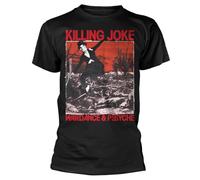 BERRAHI Killing Joke Wardance & Pssyche Top Graphic Unisex 100% Cotton Short-Sleeve T-Shirts Black S