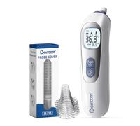 Berrcom Thermomètre auriculaire de haute précision avec sonde préchauffée pour adultes et bébés, affichage de la température par groupe d'âge, mesure instantanée