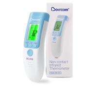Berrcom Thermomètre Frontal Adulte, Thermomètre Médicale Bébé Infrarouge sans Contact 3 en 1 avec Lecture Instantanée, Commutateur °C/°F, Alarme de Fièvre
