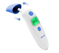 Berrcom Thermomètre frontal et auriculaire numérique sans contact infrarouge pour bébé, adulte avec alarme de fièvre, fonction mémoire, interrupteur °F/°C