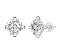 BerriBling Boucles d'oreilles Femmes Argent Sterling 925 avec Zircone Cubique, Original Bijoux Cadeaux pour Fille Femmes Amie Sœurs