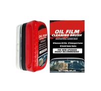 Berriphonia Brosse de nettoyage de film d'huile de verre de voiture, brosse de lavage de verre - Nettoyant pour taches de fenêtre, pour voiture SUV RV automobile moto véhicule camion garage