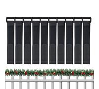 Berriphonia Cravates pour guirlandes pour escaliers - sangles pour guirlandes réglables de 10 pièces, de fixation flexibles | pour la fixation du vert réutilisable, pour porte d'entrée, manteau, R