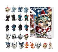 Berriphonia Dragon Ornaments Advent, 24 Jours Dragon Baby 2d Acryliques Hangable Ornements, 2025 Count-coude De Noël Pour Les Conçus Comme Un Cadeau De Noël Parfait Pour Améliorer L'atmosphère
