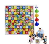 Berriphonia Ladder Game - Mini Snakes and Ladders Board Game Set - Portable pliing échec jouet compact for Travel Family Farices Adults Ce jeu de serpent amusant présente une fonctionnalité pliante, o