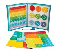 Berriphonia Magnetic Fraction Book - Fraction Tiles Puzzle Manipulants Pour La Classe | Manipulants Mathématiques Multifonctionnels Pour Les Étudiants D'étudiants Primaires Élémentaires Filles Garçons
