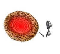 Berriphonia Tapis Chauffant USB pour Chat - Coussin Thermique en Peluche De 40 Cm, Oreiller Confortable À Base Antidérapante, Conception De Chauffage Réglable À 3 Niveaux avec Minuterie Automatique |