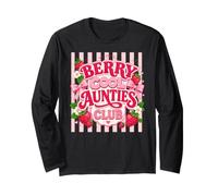 Berry Cool Aunties Club Trendy Rayé Fraise Manche Longue