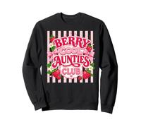 Berry Cool Aunties Club Trendy Rayé Fraise Sweatshirt