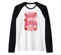 Berry Cool Aunties Club Trendy Strawberry Stripe Manche Raglan
