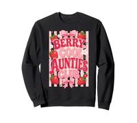 Berry Cool Aunties Club Trendy Strawberry Stripe Sweatshirt