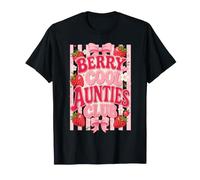 Berry Cool Aunties Club Trendy Strawberry Stripe T-Shirt