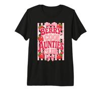Berry Cool Aunties Club Trendy Strawberry Stripe T-Shirt Haut de Gamme