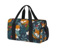 Berry Fox - Sac de sport amusant avec renard pour le week-end, sac fourre-tout, sac fourre-tout décontracté pour voyage, gym, pour enfants, filles, garçons, femmes, hommes