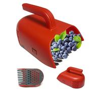 Berry Picker, Fruit Harvesting Tool, Ergonomic Handle with Comb, Gardening Supply for Home, Teens, Family, Youth, Friends, Men, Women, Boys, Girls, 8.98x5.51x4.88 inches, Red