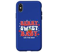 Berry Sweet Baby on The Way Révélation de Grossesse à la Fraise Mignonne Coque pour iPhone X/XS