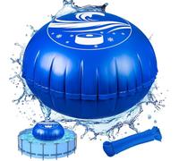 BerrysParadise Coussin de piscine - Diamètre : 2,1 m - XXL - Avec double couture - Corde de 15 m - Coussin d'hivernage gonflable - Accessoire pour protection contre le gel et les intempéries