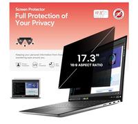 BERSEM Film de confidentialité amovible pour ordinateur portable 17,3" - Rapport d'aspect 16:9 - Filtre de confidentialité de qualité supérieure et filtre anti-lumière bleue