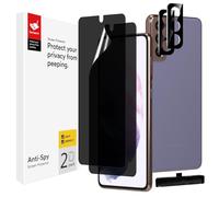 BERSEM Lot de 2+2 Privacy Protecteur Écran pour Samsung Galaxy S21 Plus, 6.7 Pouces Verre Trempé de Caméra Protecteur, Anti-Spy Film TPU Flexible, Installation Facile