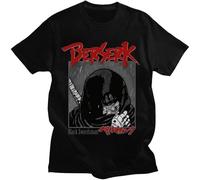 Berserk Guts Anime Graphics T Shirt Swordsman Manga 90s Unisex Tees Hip Hop Streetwear Men's Tops Black S