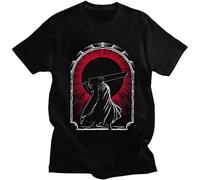Berserk Guts Black Swordsman T Shirt Cotton Casual Crew Neck Short Sleeve Tee Tops T-Shirt Black M