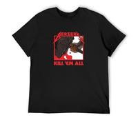 Berserk Metal Animation Fighters Kill'em All Men's T-Shirt Unisex Black Cotton Print Tee Shirts 3XL