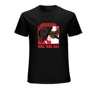Berserk Metal Animation Fighters Kill'em All Men's T-Shirt Unisex Black Cotton Print Tee Shirts XXL