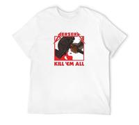 Berserk Metal Animation Fighters Kill'em All Men's T-Shirt Unisex White Cotton Print Tee Shirts 3XL