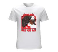 Berserk Metal Animation Fighters Kill'em All Men's T-Shirt Unisex White Cotton Print Tee Shirts S
