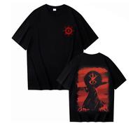 Berserk T-Shirt Berserk Manga T-Shirt Guts Pattern Cosplay Pullover Short Sleeve Summer Oversized Harajuku Casual Loose Tops for Women Men