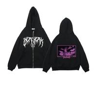 Berserk Zip Sweatshirt Anime Print Oversize Hoodie Men's Women's Casual Sweatshirt Berserk Cosplay Clothing Street Trend Hip Hop Style Zip Hoodie...
