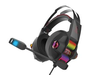 BERSERKER Casque Gaming avec Microphone, Son Stéréo 2.0, LED RVB, Compatible PS4/Xbox One/Switch/PC, 2,1 m