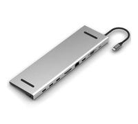 BERSERKER GAMING Adaptateur TYR 10 -en-1 USB C vers HDMI 4 K/VGA 1080 P/ 3 Ports USB 3.0/Lecteur Carte SD&TF/RJ45 Gigabit Ethernet/Port Type C PD 60W/ Port Audio en Aluminium