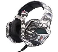 Berserker Gaming Micro-casque supra-auriculaire ARMY-EMBLA stéréo filaire volume réglable Noir/Blanc