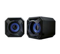 Berserker Gaming Haut-parleurs 2.0 Alpha Omega Players Habrok 5 W RMS USB Jack 3,5 mm Bleu/Noir