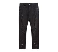 Bershka Jean rouge sang / noir denim / blanc, Taille 38