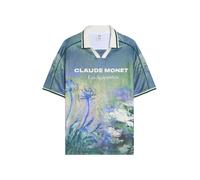 Bershka T-Shirt 'CLAUDE MONET LES AGAPANTHES' bleu / vert / vert foncé / blanc cassé, Taille L
