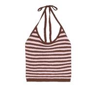 Bershka Tops en tricot brun foncé / rose, Taille XS