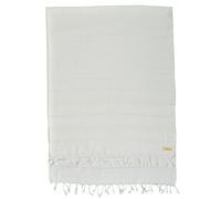 Bersuse 100% Coton - Anatolia XXL Couverture, Jeté de Lit ou de Canapé - Fouta Peshtemal Serviette de Plage - Serviette Turque - Oeko-TEX - 155x210 cm, Blanc